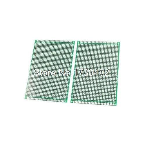 2Pcs Electronic DIY Double Sided Protoboard Printed Circuit Board 8cm x 12cm