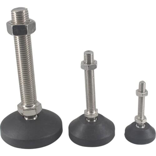 2pcs Adjustable Foot Cup M8/M10/M12 Thread Wearing Resistance Leveling Foot Multi Direction Nylon Base 40/50mm Articulated Feet