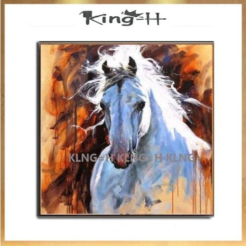 Abstract Horse Head Painting Pictures Hand-painted Oil Painting Canvas Wall Art Acrylic Artwork And Craft For Bedroom Decoration