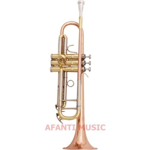 Afanti Bb tone Phosphor Copper Body Gold lacquer Trumpet (ATP-115)