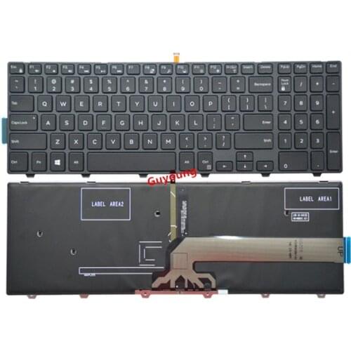 US keyboard For Dell Inspiron 15 5000 Series 15 5551 5552 5555 5558 5559 7559 English Keyboard With Backlit