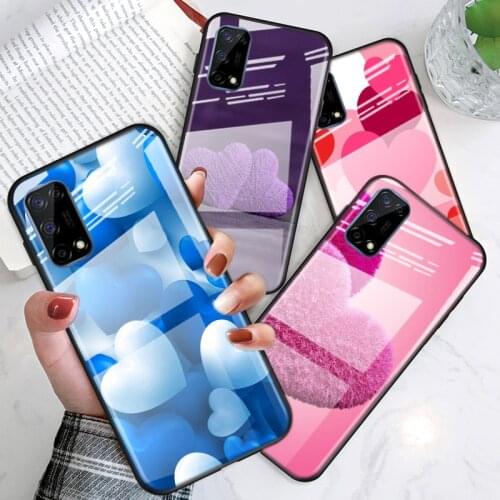 Tempered Glass Cover Animal Cute Love For OPPO A9 2020 A52 Find X2 Lite Realme 7 7i 6 5 Pro C3 XT Phone Case Shell