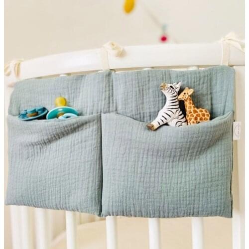 HUYU Baby Crib Organizer Hanging Bag for Camp Footboard Bedside Organizer Use as College Dorm Room Accessories Large Capacity