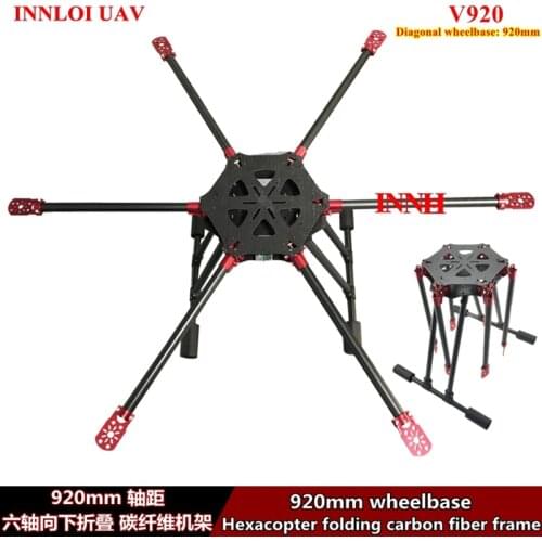 DIY 920mm carbon fiber frame folding Hexacopter for Aerial photographs Industry Application Drone [INNLOI UAV ]
