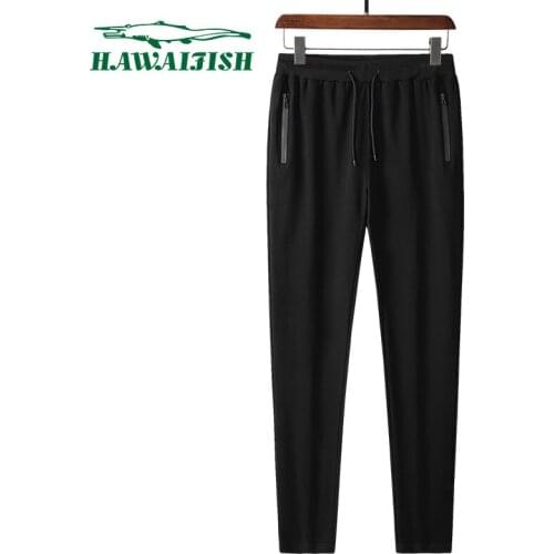 Hawaifish brand mens joggers 2021 Casual cotton GYMS Fitness Work wear Fashion Elastic Waist Solid Color black plus size 6XL