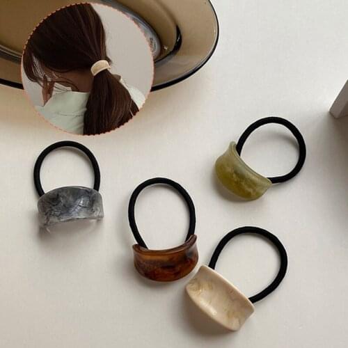 Korean acrylic Hair Scrunchies Elastic Hair Rubber Bands Hair Ties gum For Women Girls Ponytail holder Hair accessories