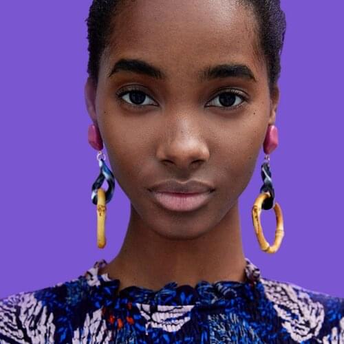 Korean Earrings Drop Dangle Earrings For Women Pendientes Circle Statement Earring Female Long Earrings Jewelry Oorbellen Aretes