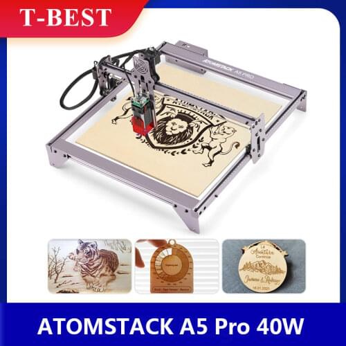 ATOMSTACK A5 Pro 40W Laser Engraver CNC Desktop DIY Laser Engraving Cutting Machine with 410x400 Engraving Area Spot Compression
