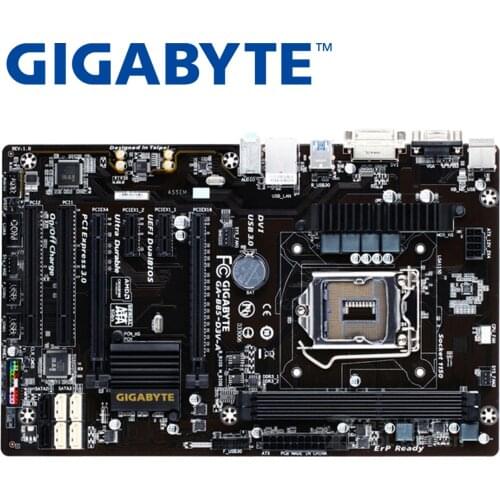 LGA 1150 Gigabyte GA-B85-D3V-A Original Motherboard USB3.0 DDR3 16G B85 B85-D3V-A Desktop Mainboard SATA3 Systemboard Used