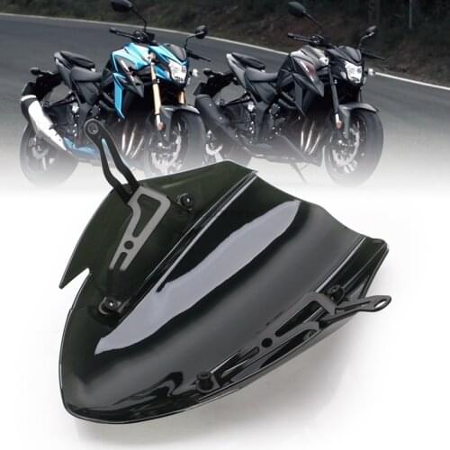 Motorcycle Black Windscreen Windshield Shield Screen with Bracket For Suzuki GSX-S750 GSXS750 GSX-S GSXS 750 2017 2018 2019
