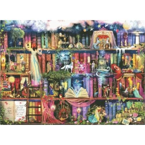 Modern Embroidery Treasure Hunt Shelves Counted Cross Stitch Kits Christmas with 100% Cotton Floss &Free Shipping for Wall Decor