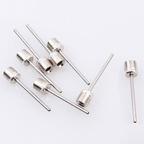 20 Pcs Sports Ball Inflating Pump Needle Pin Nozzle Football Basketball Inflatable Air Valves Adaptor Stainless Steel Pump Pin