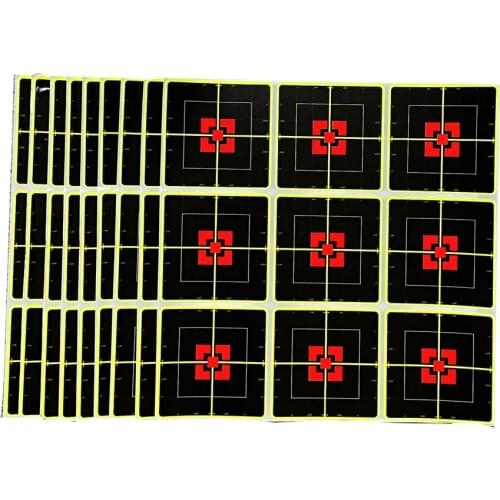 3"x3"x9x10Pcs Splatter Blossom Color-impacted Sticker Target for Boresighting Your Rifle Scope & Other Aiming Instruments