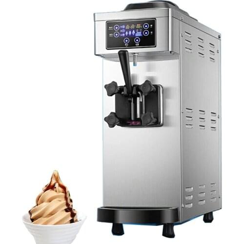 Desktop Soft Serve Ice Cream Maker Stainless Steel Single Head Ice Cream Machine Sundae Making