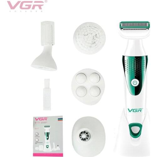 Portable full-body wash multi-function shaver 5-in-1 beauty device Dry battery-type eyebrow wash face massage nose shaving