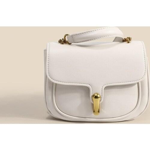 Simple Metal Buckle Saddle Bag Female 2021 New Fashion Fresh Niche High-end One-shoulder Diagonal Bag All-match Handbag Speedy