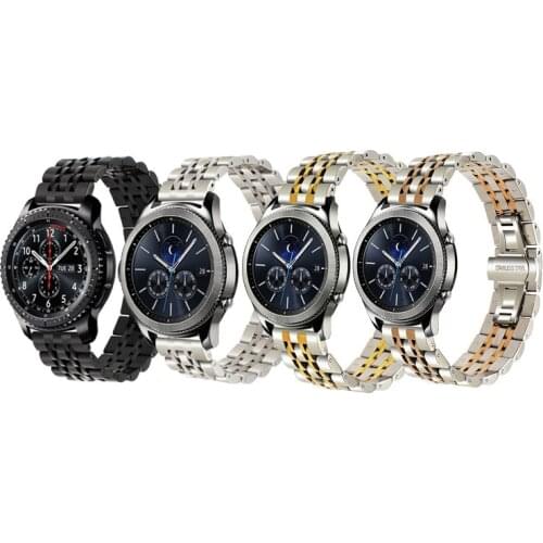 20mm 22mm Stainless Steel Watchband for Samsung Gear S3 Classic Frontier Watch Band Wrist Strap Link Bracelet
