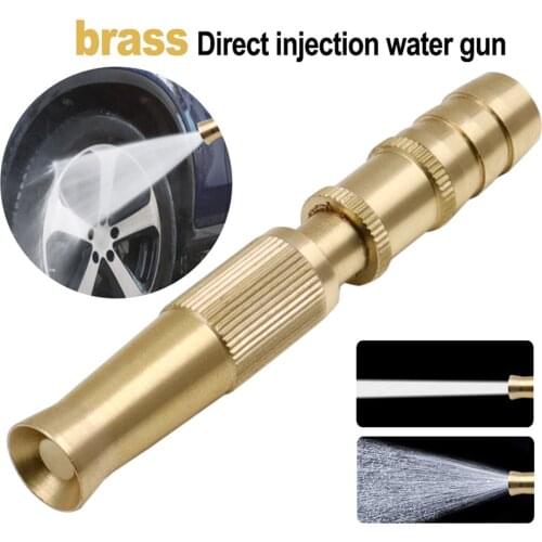 Garden Car Wash Brass Spray Gun Hose Nozzle High Pressure for Lawn Patio