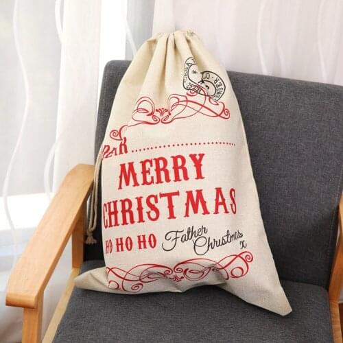 Drawstring Candy Present Bag Sacks Letter Printing Souvenir Christmas Candy Jewelry Snacks Cookie Festival Ornament Supplies