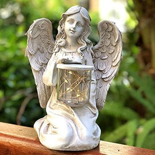 Resin Memorial Kneeling Angel Statue Home Decoration Sculpture Collection
