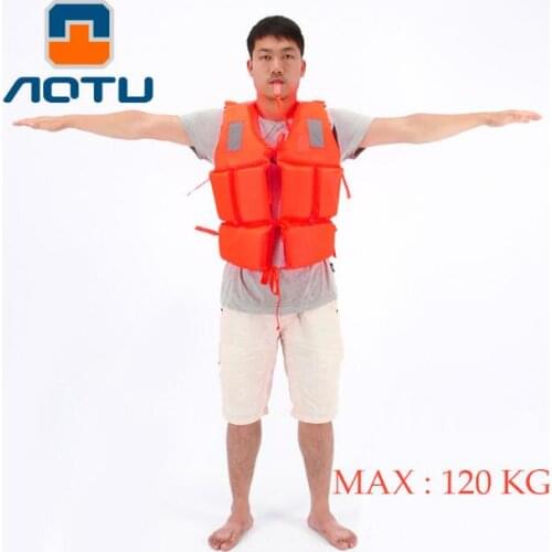 AOTU Brand Polyester Adult Life Jacket Universal Swimming Boating Ski Drifting Foam Vest with Whistle Prevention