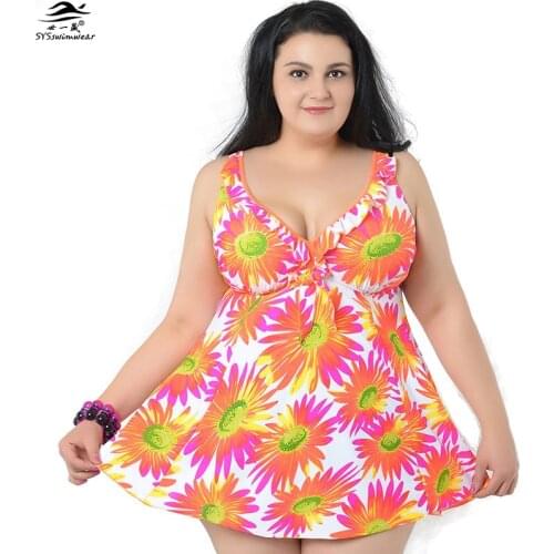 Super Large 4XL - 8XL Sexy Swimsuit One Pieces Summer Dress For Women Swimwear 3 Colors Lady Beach Wear Plus Size Bathing Suit