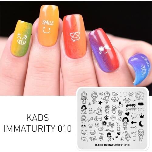 Nail Stamping Template for Immaturity Cute little Girl Images Stamper Image Nail Printing Stencil nail Art Stamp Plates