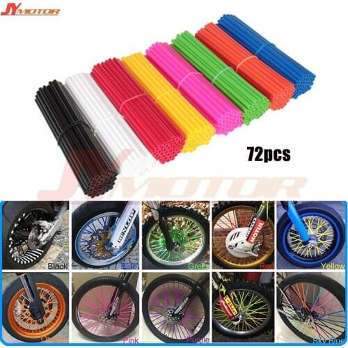 Universal 72pcs motorcycle motocross Wheel spoke skins for hornet 600 motorcycle mirror tmax shadow dirt bike