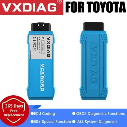 VXDIAG NANO For Toyota For Lexus With USB&WIFI OBD2 Car Diagnostic Tool Techstream Scanner SAE J2534 Support Year To 2020