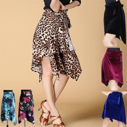 7colors Latin Dance Costume Dress for Adult Women Tango One Piece Professional Competition Wear Scarf Short Irregular Skirt