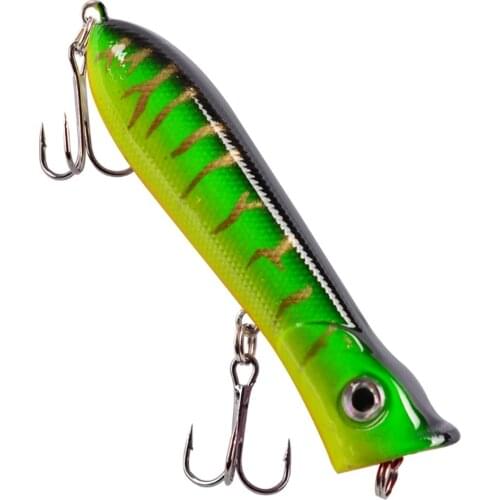 1Pcs Popper Fishing Lure Wobblers 3D Eyes 8cm 11.4g Topwater Hard Iscas Artificial Plastic Bait Crankbait Pesca Carp Fishing