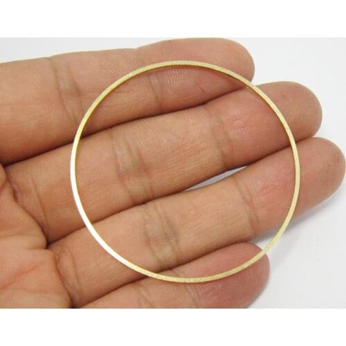 Brass pendant 50mm circle round Raw brass findings -20pcs R573