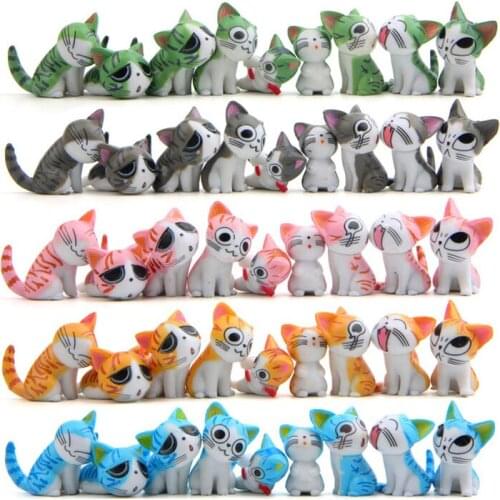 9Pcs/Set Anime Chis Sweet Home Cartoon Figure Cat Action Toy Figures Micro Landscape Garden Decoration 2-3CM
