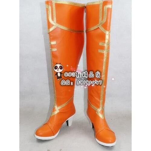 APH Axis Powers Hetalia Chess Braginsky Russia Orange Cosplay Shoes Boots X002