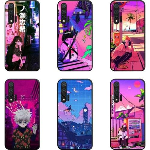 Vaporwave Glitch Anime Phone Case For Huawei Nova 6se 7 7pro 7se honor 7A 8A 7C 9C Play