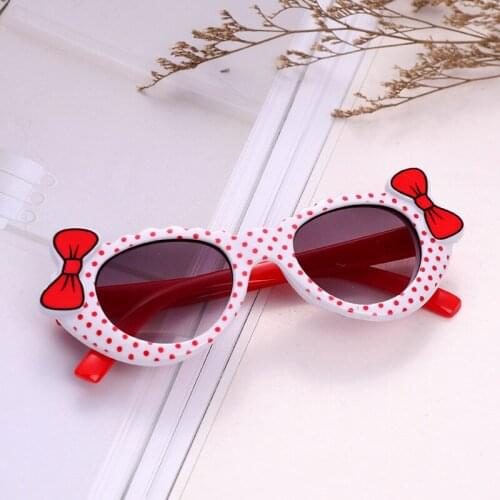 Kids Bow Sunglasses Lovely Dot Baby Glasses for Boys and Girls Children Sunglasses Eyewear for Children UA400 Free Shipping
