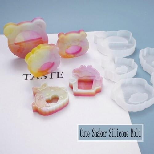 DIY Cute Bear Shaker Chick Beer Epoxy Resin Silicone Mold Jewelry Fillings Pendant Accessory Charms Handmade Cabochon Craft