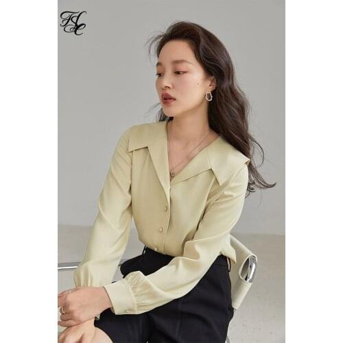 Блузки с воротником стойка FANSILANEN China At AliExpress