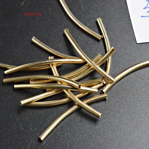 FLTMRH 30pcs 30*5mm Jewelry Accessories/DIY Jewelry Making/Bend Pipe/Copper Material/Hand Made/Earring Findings
