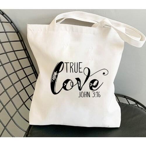 Love Letter Canvas Tote Bag Fashion New Harajuku Female Shoulder Bags Letter Love Print Shopping Travel Shopper Bags Women Bag