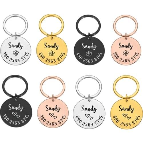 Anti-lost ID Tag Collar Dog Personalized Pet ID Tag Engraved Pet ID Name for Cat Puppy Dog Collar Tag Name Pet Accessories