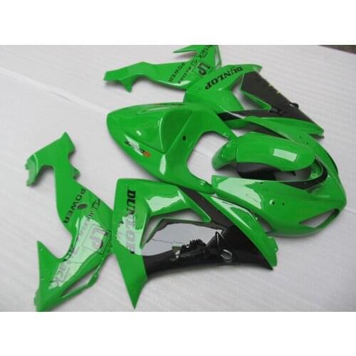 High quality Fairing kits fit for Kawasaki ZX10R 2006 2007 NINJA ZX 10R 06 07 green black ABS bodywork fairings set YH30