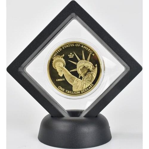 Hot 1 Trillion Dollar Coin With showing case Gift box Gold silver plated United States Collection Metal Coin