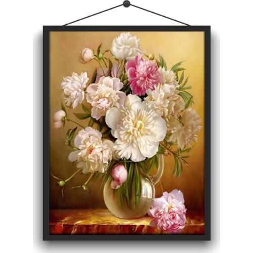 5D DIY Full Circle Diamond Embroidery Kit "Flowers" Home Handmade Crafts Decorations Hanging Paintings Decoration Gifts