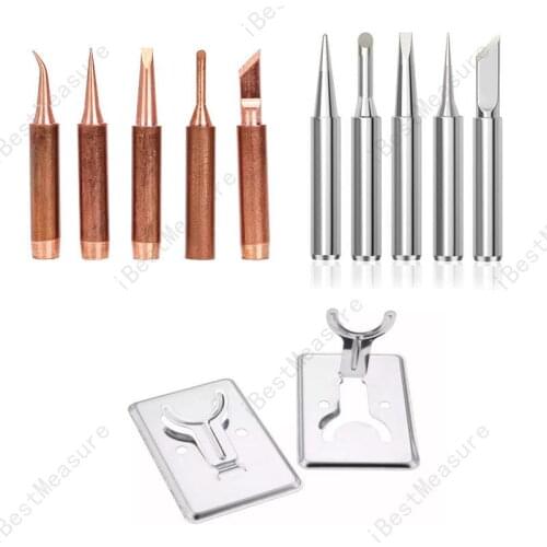 5/6Pcs Soldering Iron Pure Copper 900M Soldering Iron Head Set Inside Hot Bare Copper Electric Soldering Iron Tip