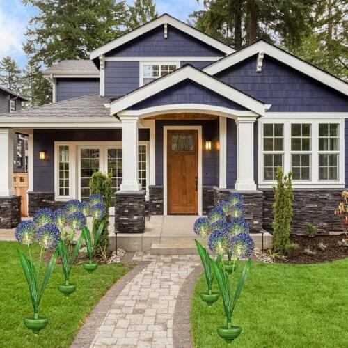 Newly Creative Solar Flower Ball Light Modern Outdoor Landscape LED Light Stake for Garden Courtyard Lawn Decoration