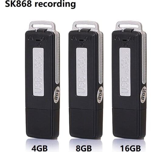 16G/8G/4G Rechargeable Mini USB Flash Drive Recording Dictaphone 70Hr Digital Voice Recorder Portable