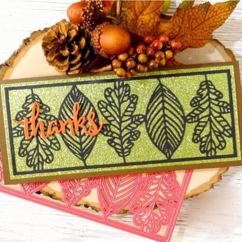 Rectangle Series "Happy Fall" Metal Cutting Dies For Scrapbooking Craft Die Cut Card Making Embossing Stencil 2020 New