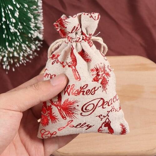 Christmas DIY Advent Calendar Countdown 1-24 Numbers Bag Candy Storage Pouches