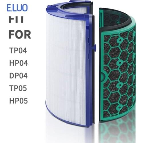 For Dysons Replacement Round HEPA Filter and Active Carbon Filter 200*210*220MM TP04 HP04 DP04 TP05 HP05 Glass Fiber